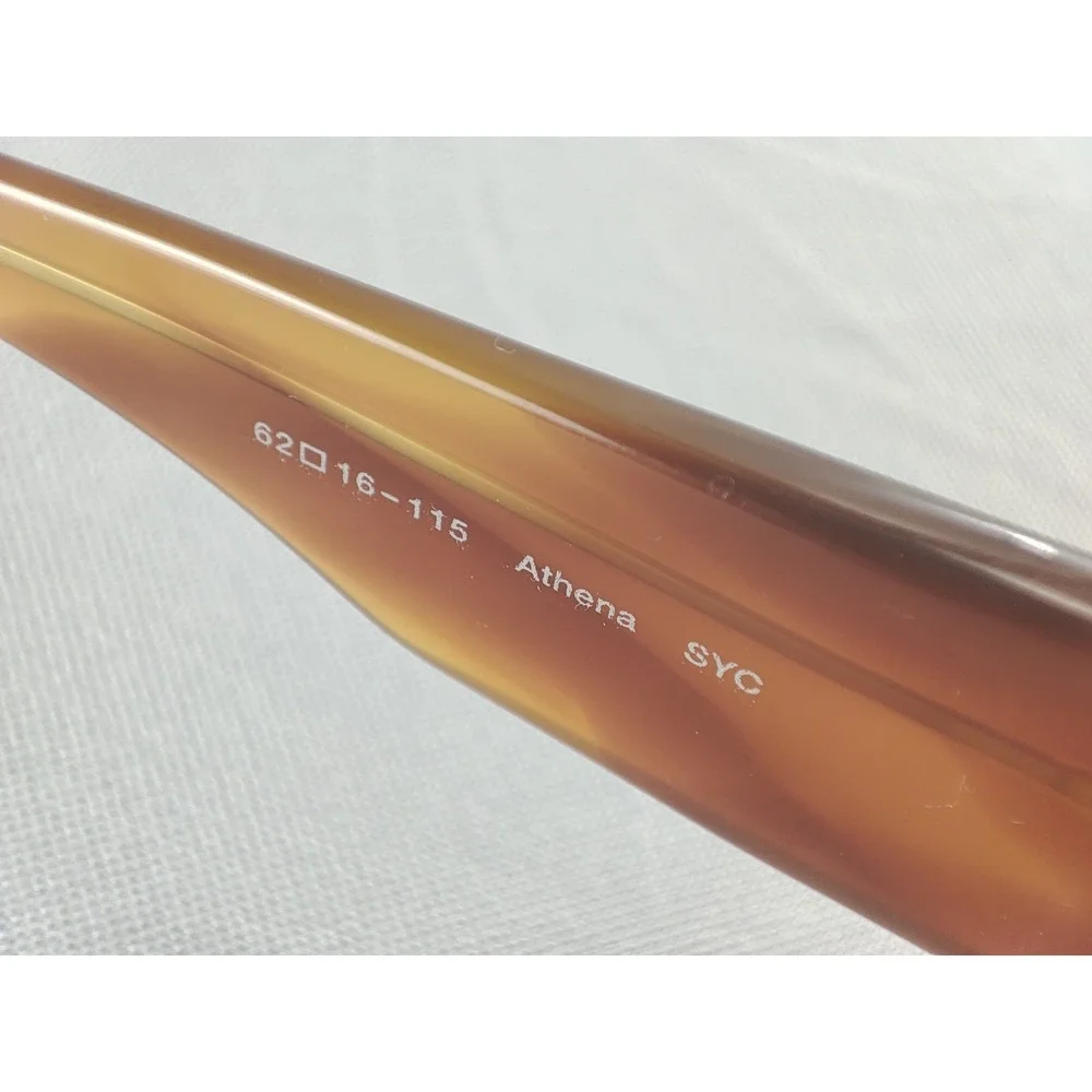 Oliver‎ Peoples Athena SYC Oversized Sunglasses Striped Honey Amber Japan 62mm